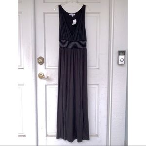 The Vanity Room Black V-Neck Maxi Dress
